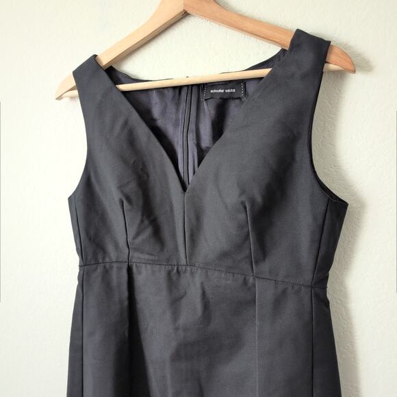 Schrotter Sacks Womens Cotton Silk Pleated Sheath Dress Black Size 2 - Designer - Picture 9 of 10